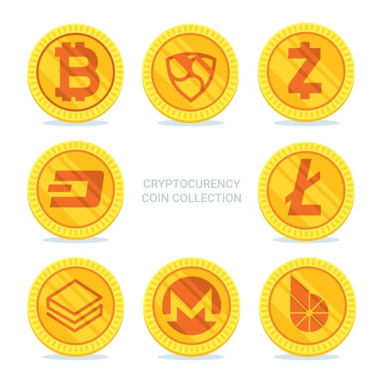 collection-six-golden-cryptocurrency-coins_23-2147792018